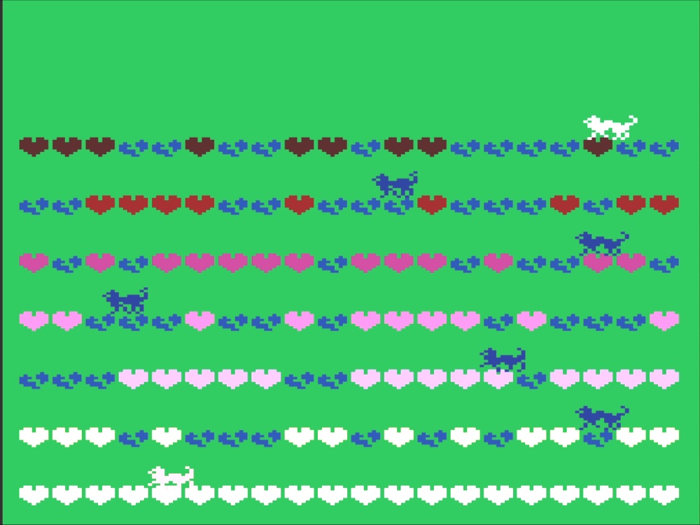 Gameplay of Alley Cat for Atari 8 Bit